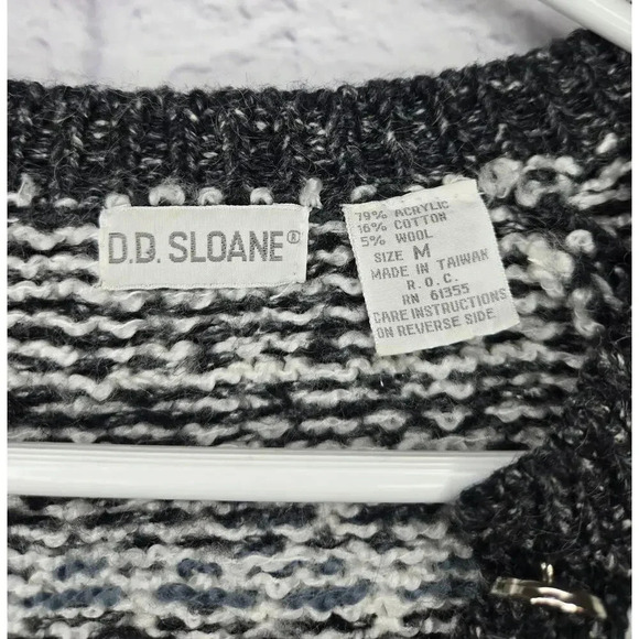 Vintage D.D. Sloane wool cotton blend  cardigan sweater cottage core Medium. - Picture 6 of 7
